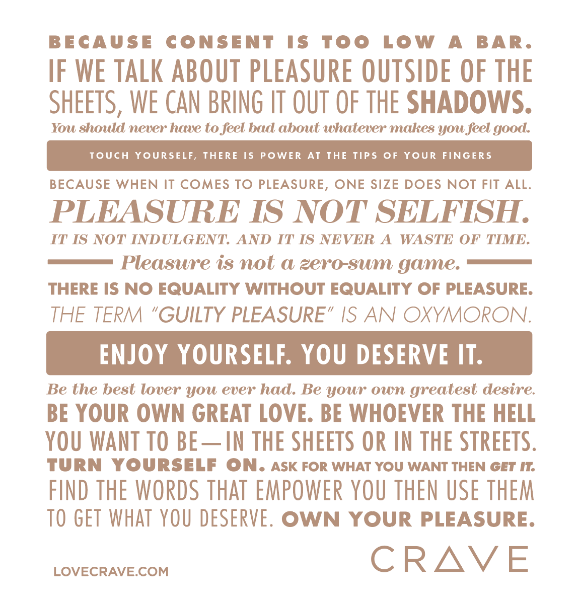 Crave Pleasure Manifesto